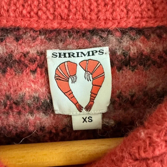 Shrimps Hannie floral geometric knit balloon sleeve jumper sweater size XS - Picture 7 of 8